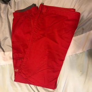 Red, used Cherokee scrub pants. Size medium
